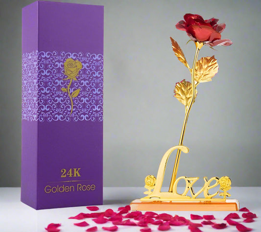 24k(Carat) Golden Rose Gift With Box